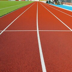 Fototapeta premium Running track in a stadium
