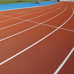 Fototapeta premium Running track in a stadium