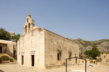Church at Monastery of St. John the Theologian, known as Monastery of Preveli (rebuilt in 1878). Crete, Greece.