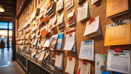 Community Notice Board with Announcements