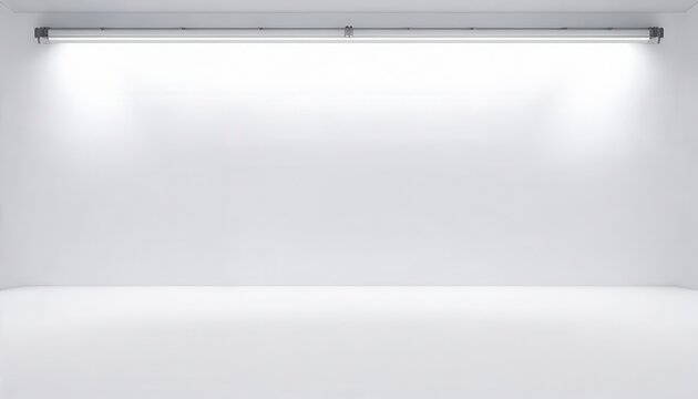 Empty White Space with Lights Above