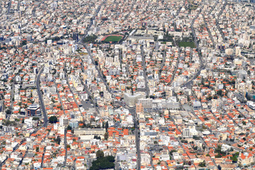 The Aerial view of the City Limassol in Cyprus