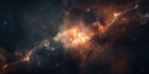 Obraz premium Colorful space galaxy cloud nebula. Stary night cosmos. Universe science astronomy. Supernova background wallpaper created by ai