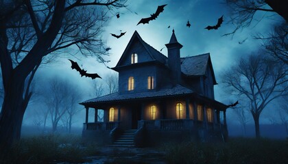 halloween night scene