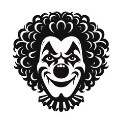 Obraz premium clown silhouette, joker silhouette, joker face silhouette