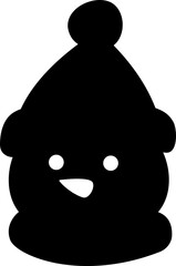 Snowman head silhouette.
winter snowman head silhouette vector.
Isolated snowman face silhouette image.