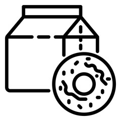 donut icon, line icon style