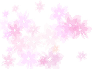 Spring flowers falling vector illustration.