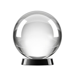Crystal Ball Isolated on a Black Base with Transparency Effect.