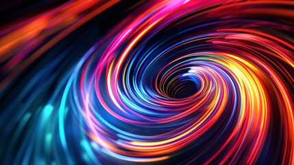 Obraz premium Abstract Swirling Lights in Vibrant Colors