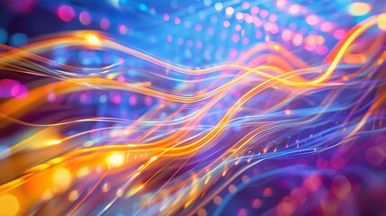 Abstract Swirling Lights and Bokeh