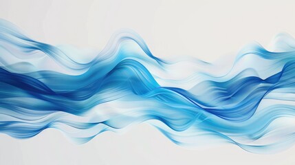 Abstract background with flowing blue and white waves