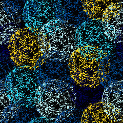 Bubbly colorful hand drawn seamless pattern.