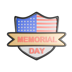 A memorial day security guard with flags