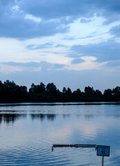 sunset over the river