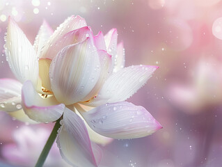 single lotus flower in full bloom