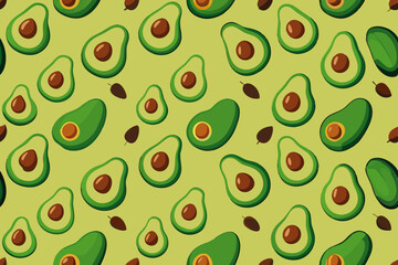 small avocado's pattern background stock illustration