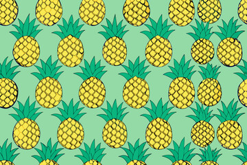 small pineapple pattern background stock illustration