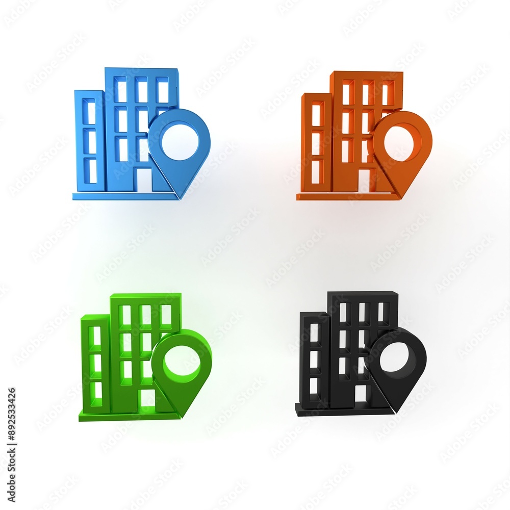 Poster colorful map pointer with house icon isolated on white background. home location marker symbol. mini