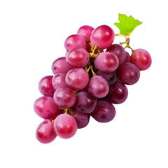 Fototapeta premium Fresh Purple Grapes Bunch Isolated without Background.