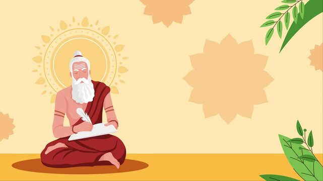 Guru Purnima, Happy Gurur Purnima ! India, Guru Purnima Motion Graphics, Guru Purnima is a traditional Indian festival dedicated to honouring and expressing gratitude to teachers and gurus.