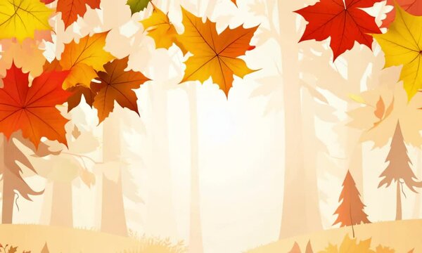How about: Autumn leaves with maple background in vibrant fall colors?