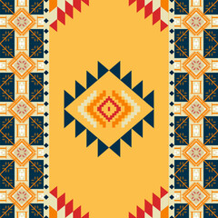 abstract Traditional geometric ethnic fabric pattern ornate elements with ethnic patterns design for textiles, rugs, clothing, sarong, scarf, batik, wrap, embroidery, print, curtain, carpet