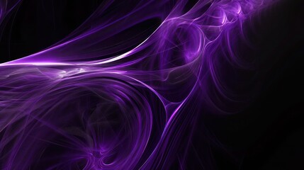 Obraz premium Plexus background in shades of purple and black, designed with text space along the bottom edge