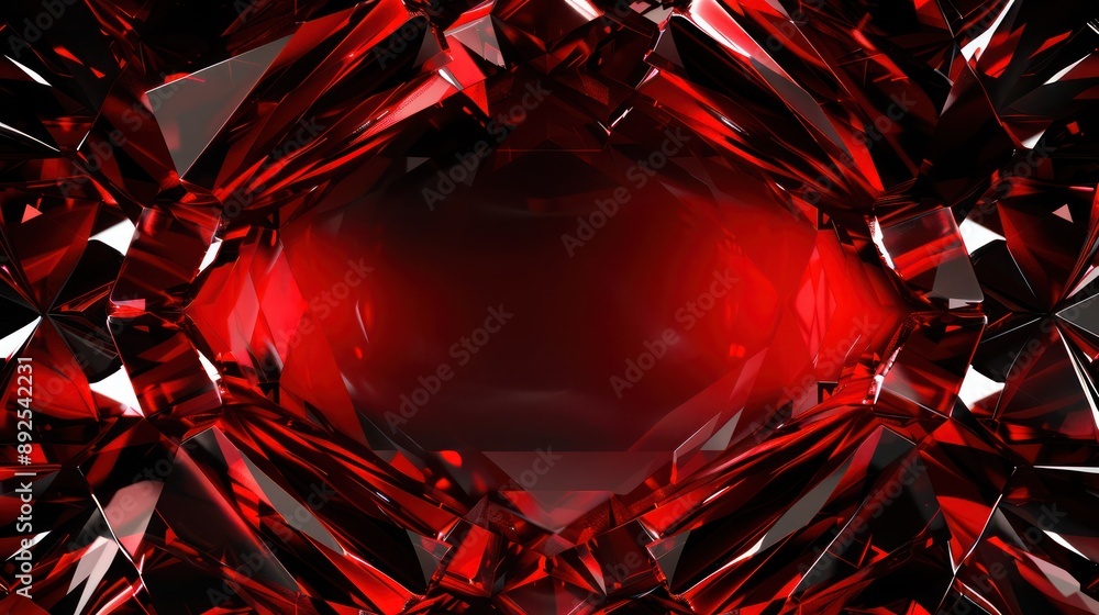 Poster rich red and black plexus background, designed with text space in the center for bold, assertive con