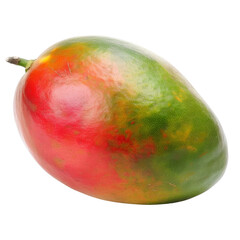Obraz premium Isolated Mango Fruit with Vibrant Yellow and Green Skin Texture.