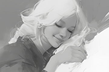 beautiful woman in the light