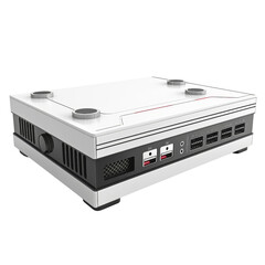 Fototapeta premium Isolated Network Attached Storage Drive with Multiple Ports.