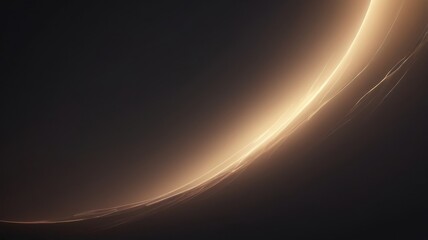 A Distant Planet's Golden Horizon Glows in the Darkness of Space