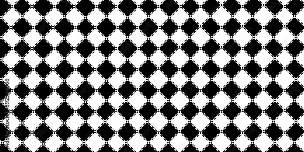 Poster abstract modern minimal rotated small black and white monochrome geometry checker pattern with trian