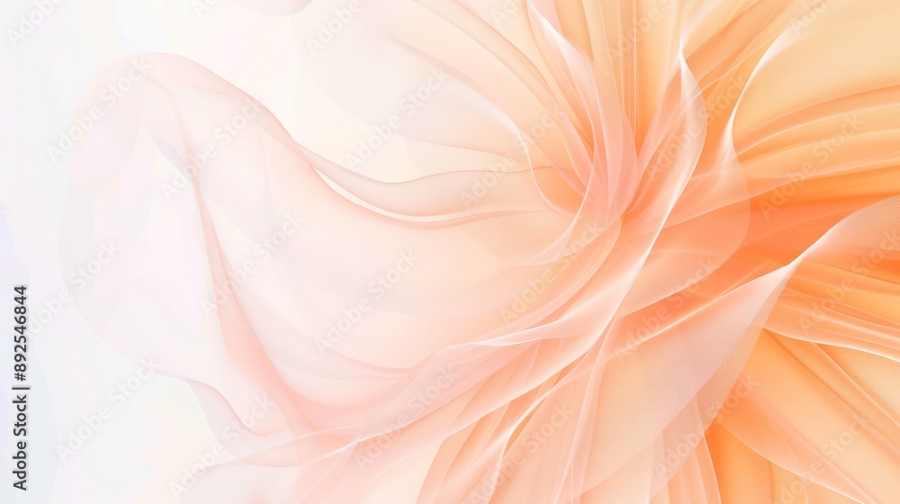 Poster soft peach and white plexus design, providing a gentle and inviting text space at the center