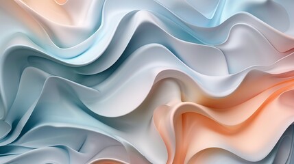 Obraz premium Abstract wavy background with pastel colors, flowing fabric textures.