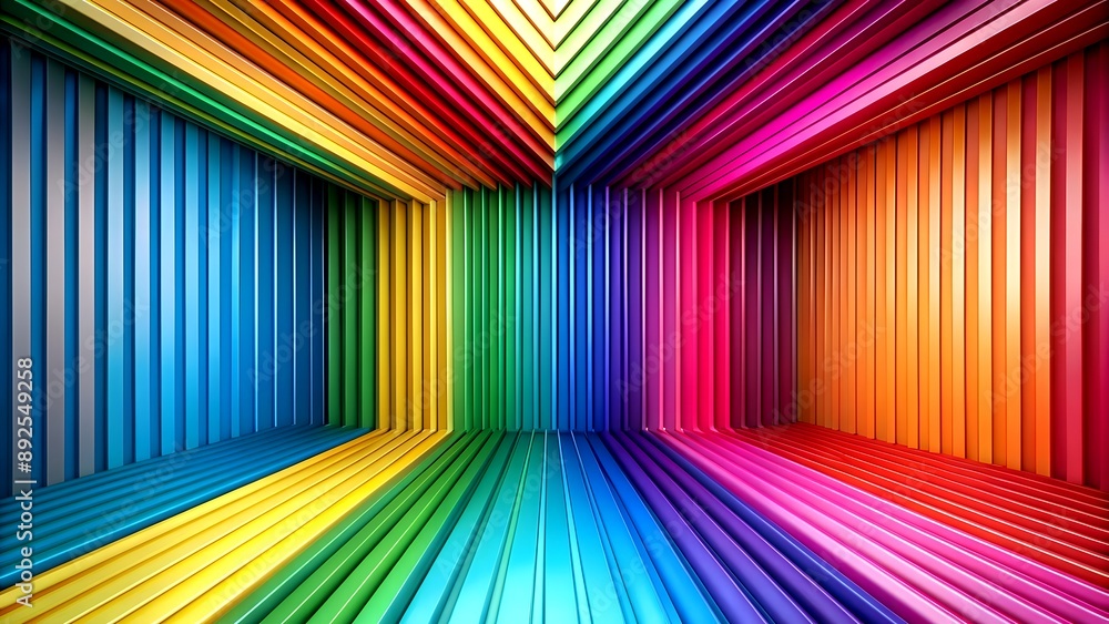 Poster an abstract composition explores the dynamic relationship between line and color generative ai compu