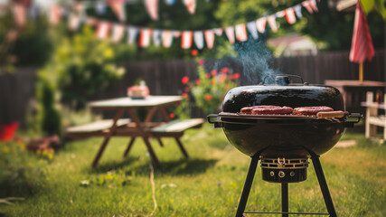 Day celebration with barbecue grill