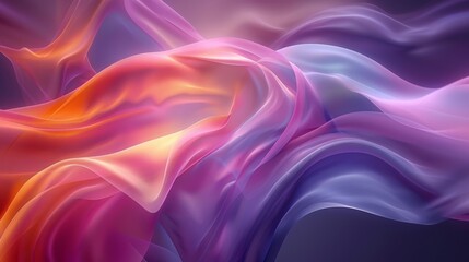 Obraz premium abstract wallpaper, neon floating cloth satin