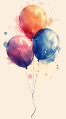 Bunch of balloons for birthday and party. Balloon in cartoon style.