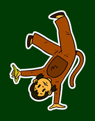 Vector Illustration of a Kid Wearing a Chinese Zodiac Costume 