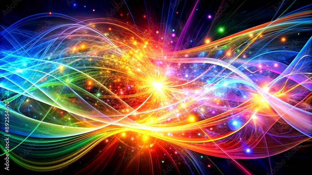 Poster abstract art: a dynamic exploration of color and form generative ai image