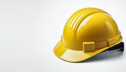 Fototapeta premium Yellow Helmet Safety: 3D Realistic Design for Construction and Industry