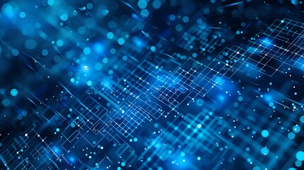 Blue business technology quadrilateral background