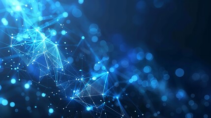 blue geometric abstract technology and science background