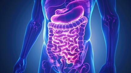 Intestine inflammation, disease, problem. Guts, bowel, medical check up. Gastroenterology