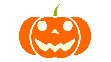 A Big Cute Cartoon Halloween Pumpkin Head Lantern On Transparent Background. PNG Image, Digital Art, Procreate Pocket