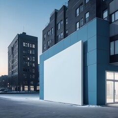 Obraz premium mockup board for advertisment on building