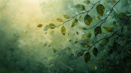 Leaves rustling in the wind, highlighting the calming and natural rhythms of the environment