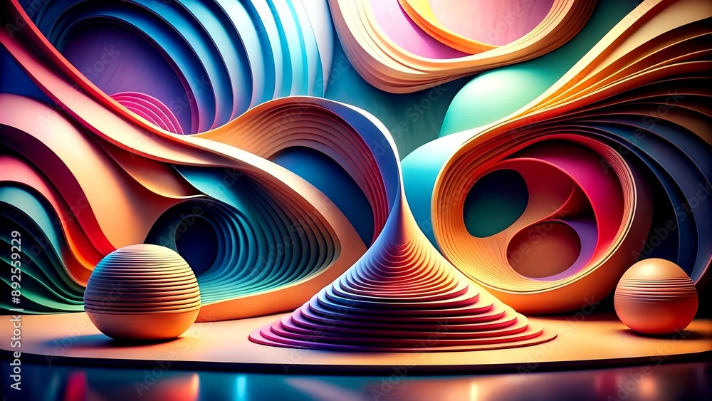 Aufkleber the art of form: exploring the language of shape and contour generative ai algorithmically generated